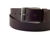 Kép 2/3 - Marhabőr nadrágöv - sötétbarna