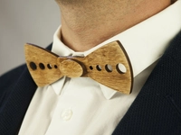 Kép 5/5 - Ajándék ötlet férfiaknak - Fa csokornyakkendő & öltöny öv szettben | ZS001-R001
