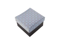 Kép 2/2 - Mintás nyakkendő szett - ezüst