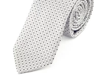 Kép 2/2 - Férfi nyakkendő - texturált ezüst