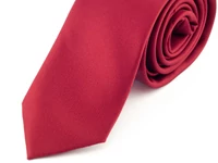 Kép 2/2 - Slim férfi nyakkendő - mély vörös