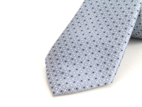 Kép 2/2 - Slim Nyakkendő aprómintás - ezüstkék | 21-14