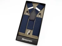 Kép 1/2 - Mintás nadrágtartó díszdobozban - navykék