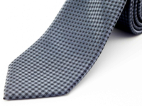Kép 2/2 - Slim Nyakkendő - aprómintás acélszürke