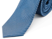 Kép 2/2 - Slim Nyakkendő - aprómintás kék