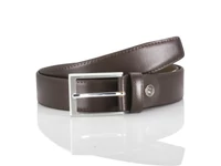 Kép 2/6 - Márkás férfi bőr nadrágszíj - csokibarna