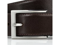 Kép 5/6 - Márkás férfi bőr nadrágszíj - csokibarna