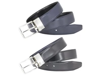 Kép 2/3 - Márkás megfordítható öv | fekete - navy