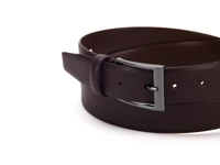 Kép 2/4 - Smart casual elegáns férfi bőr öv - csokibarna | 756