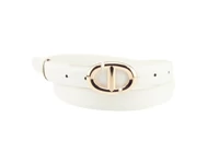 Kép 1/3 - Női divatöv arany csattal - fehér