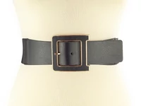 Kép 2/2 - Divatos női gumis öv - fekete