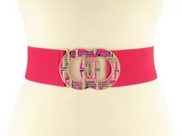 Kép 2/3 - Sikkes  széles gumis öv - magenta