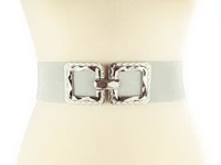 Kép 2/4 - Alkalmi gumis női öv - ezüst