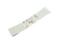 Kép 1/4 - Alkalmi gumis női öv - ezüst