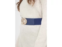 Kép 5/5 - Köves sztreccs női öv - navykék