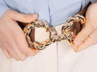 Kép 3/3 - Divatos női öv - kávébarna