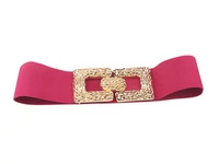 Kép 1/3 - Divatos női öv arany csattal - bíborlila