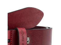 Kép 6/6 - Pierre Cardin marhabőr öv - burgundy piros
