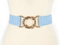 Kép 2/2 - Női gumis öv - világoskék