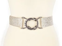 Kép 2/2 - Női gumis öv - ezüst