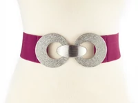 Kép 2/2 - Strasszos vastag gumis öv - bordó