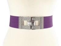 Kép 2/2 - Strasszos vastag öv - lila