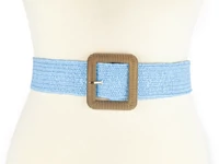 Kép 2/2 - Női gumis divatöv - világoskék