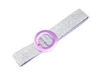 Kép 1/2 - Női gumis divatöv - ezüst lila