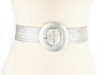 Kép 2/2 - Női gumis divatöv - ezüst