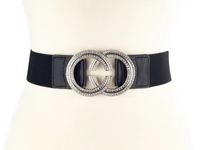 Kép 2/2 - Strasszos gumis öv - fekete