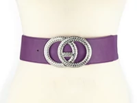 Kép 2/2 - Strasszos gumis öv - lila
