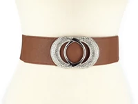 Kép 2/2 - Strasszos sztreccs öv - barna