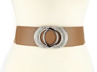 Kép 2/2 - Strasszos sztreccs öv - cappuccino