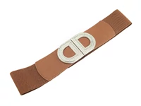 Kép 1/2 - Strasszos gumis öv - kávébarna