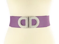 Kép 2/2 - Strasszos gumis öv - lila
