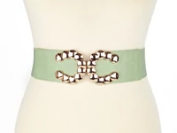 Kép 2/2 - Széles gumírozott öv - menta