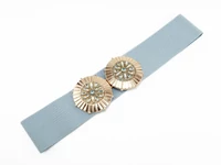 Kép 1/2 - Strasszos gumírozott öv - világoskék