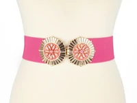 Kép 2/2 - Strasszos gumírozott öv - rózsaszín