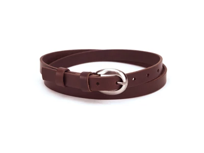 CezMar slim női bőr öv - csokibarna | D2001