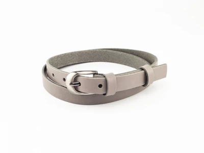 Vékony női öv - világos szürke | D2001