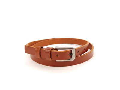 CezMar slim női bőr öv - konyakbarna | D2002