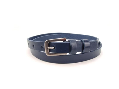 CezMar vékony női bőr öv - sötétkék | D2002