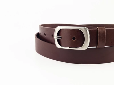 Bőr női nadrágszíj - csokibarna | F3004