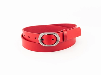 100% bőr női deréköv - vörös | F3003