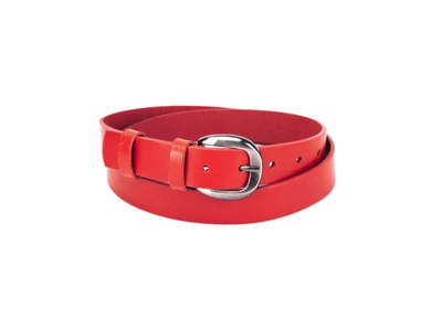Valódi bőr női öv - vörös | D3001