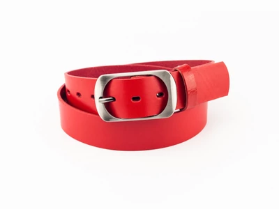 Női casual bőröv - vörös | F4004