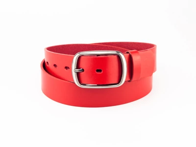 Női bőr öv - piros | F4005