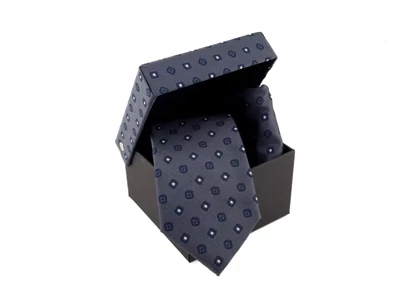 Apró mintás nyakkendő szett - business kék