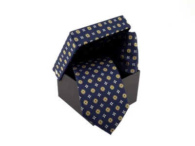 Mintás nyakkendő szett - kék