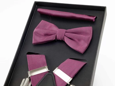 Férfi hózentróger szettben - bíbor